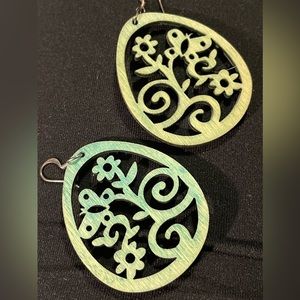 Balsawood Floral Earrings